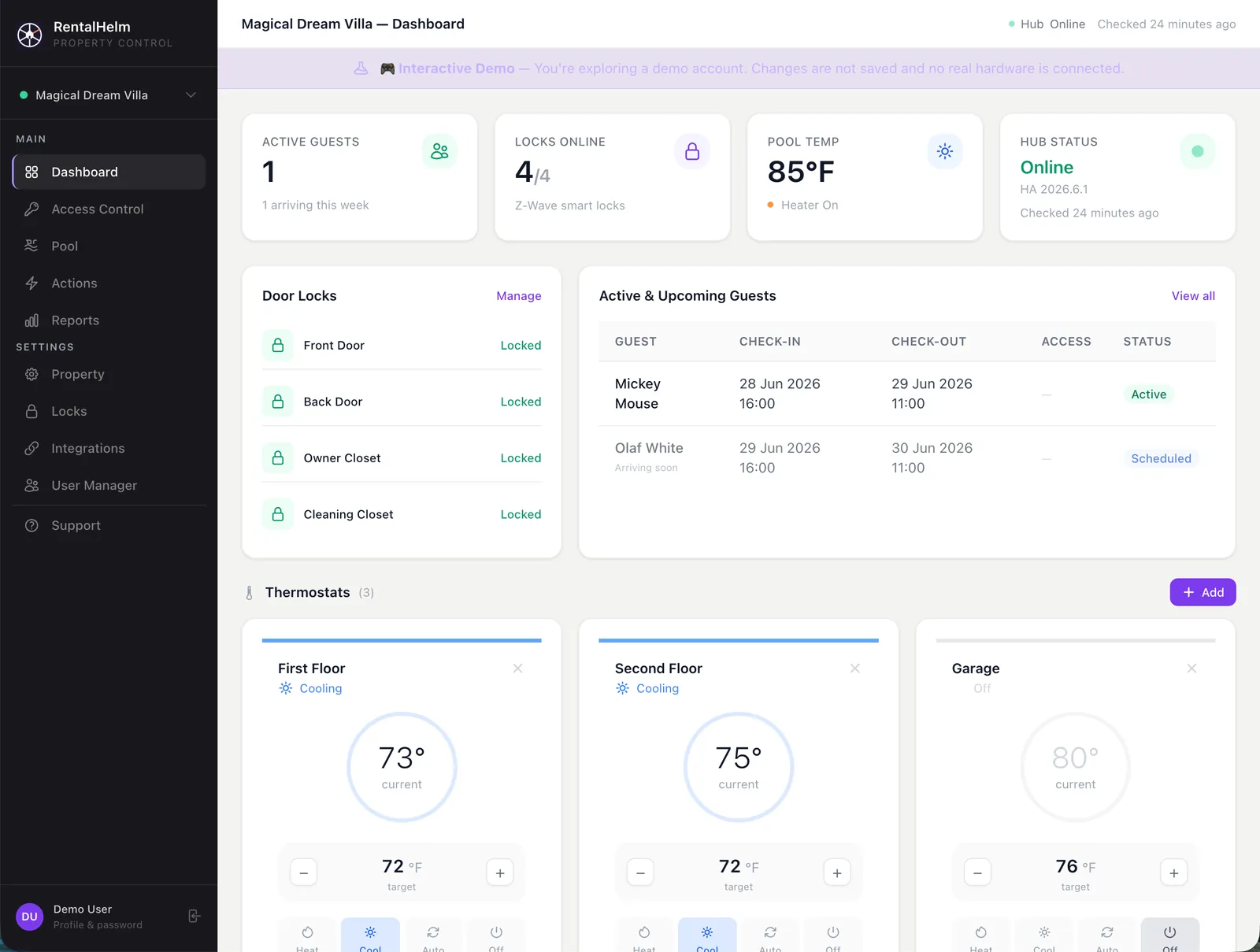 RentalHelm owner dashboard