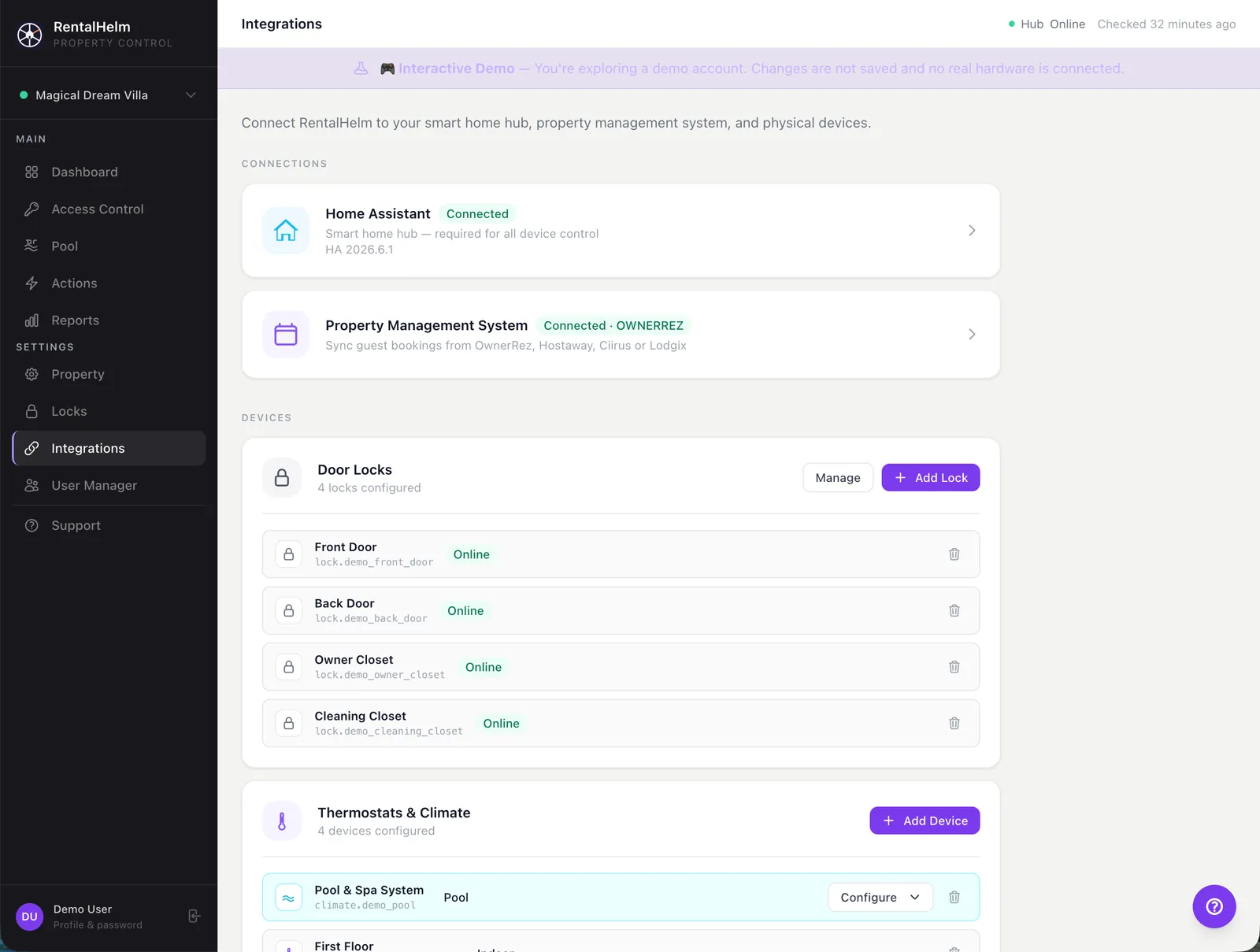 RentalHelm integrations