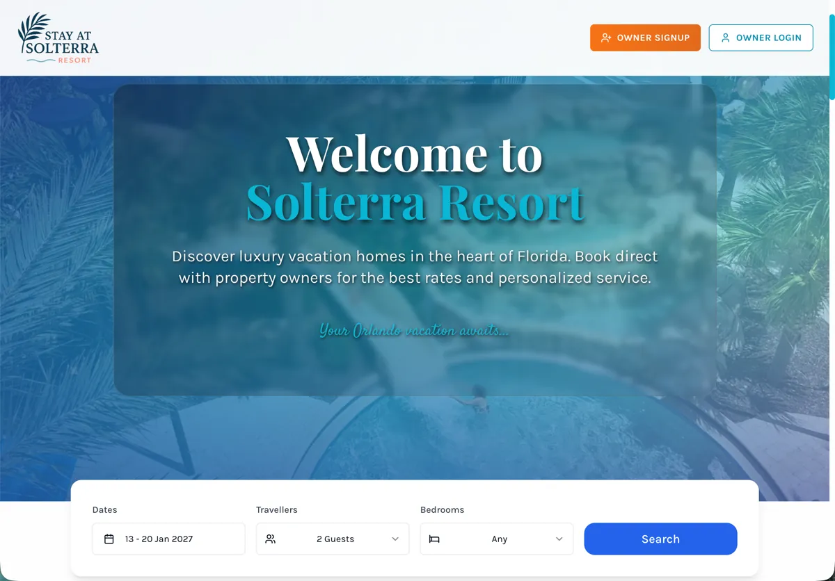 StayAtSolterra community booking hub